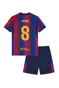Barcelona Pedri Gonzalez #8 Jalkapallovaatteet Lasten Kotipeliasu 2026-27 Lyhythihainen (+ Lyhyet housut)